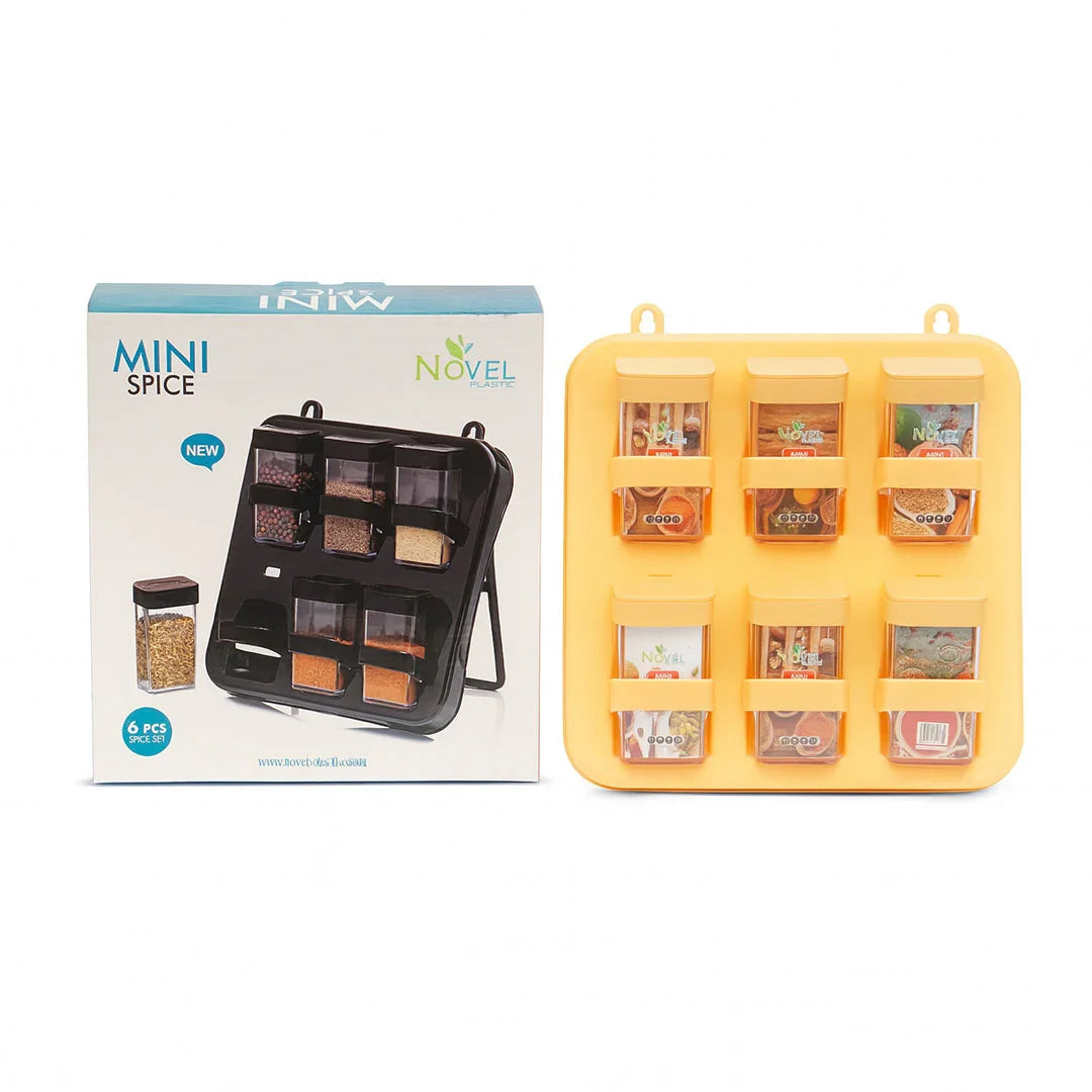 Mini Spice Rack Set – 6 Jars