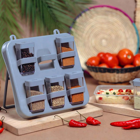 Mini Spice Rack Set – 6 Jars