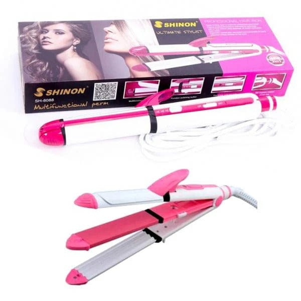 Shinon 3 IN 1 Hair Iron Professional Hair Straightener - Curler and Hair Crimper Styling