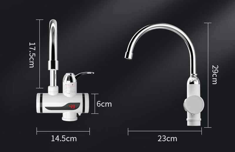 Electric Hot Water Faucet Tap with LED Digital Display - Russian Import