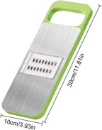5-in-1 kitchen mandoline slicer with ergonomic handle and safety guard