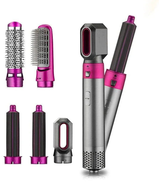 Professional 5-in-1 Hair Styler – Dryer, Curler & Straightener