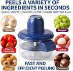 Electric Garlic and Fruit Peeler – 50W Automatic Small Fruit Skin Remover for Grapes, Cherry Tomatoes, Plums, Peaches with Stainless Steel Blade