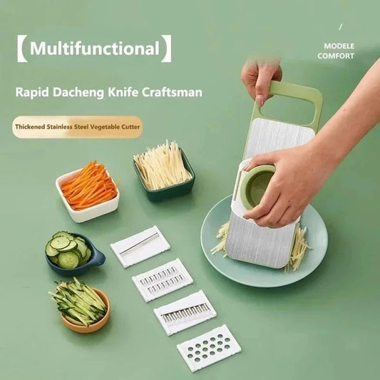 Multifunction manual vegetable cutter and julienne slicer for fruits and vegetables