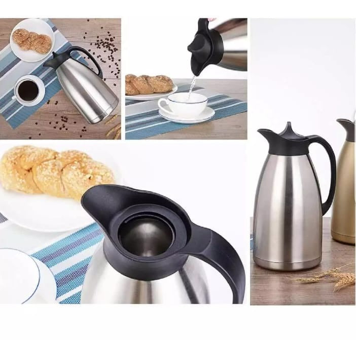 Stainless Steel Double Wall Vacuum Flask - Tea Thermos - Coffee Pot