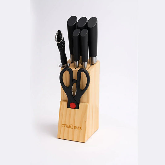 8-Piece Kitchen Knife Set with Wooden Block
