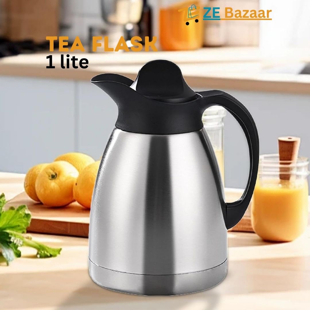 Stainless Steel Double Wall Vacuum Flask - Tea Thermos - Coffee Pot