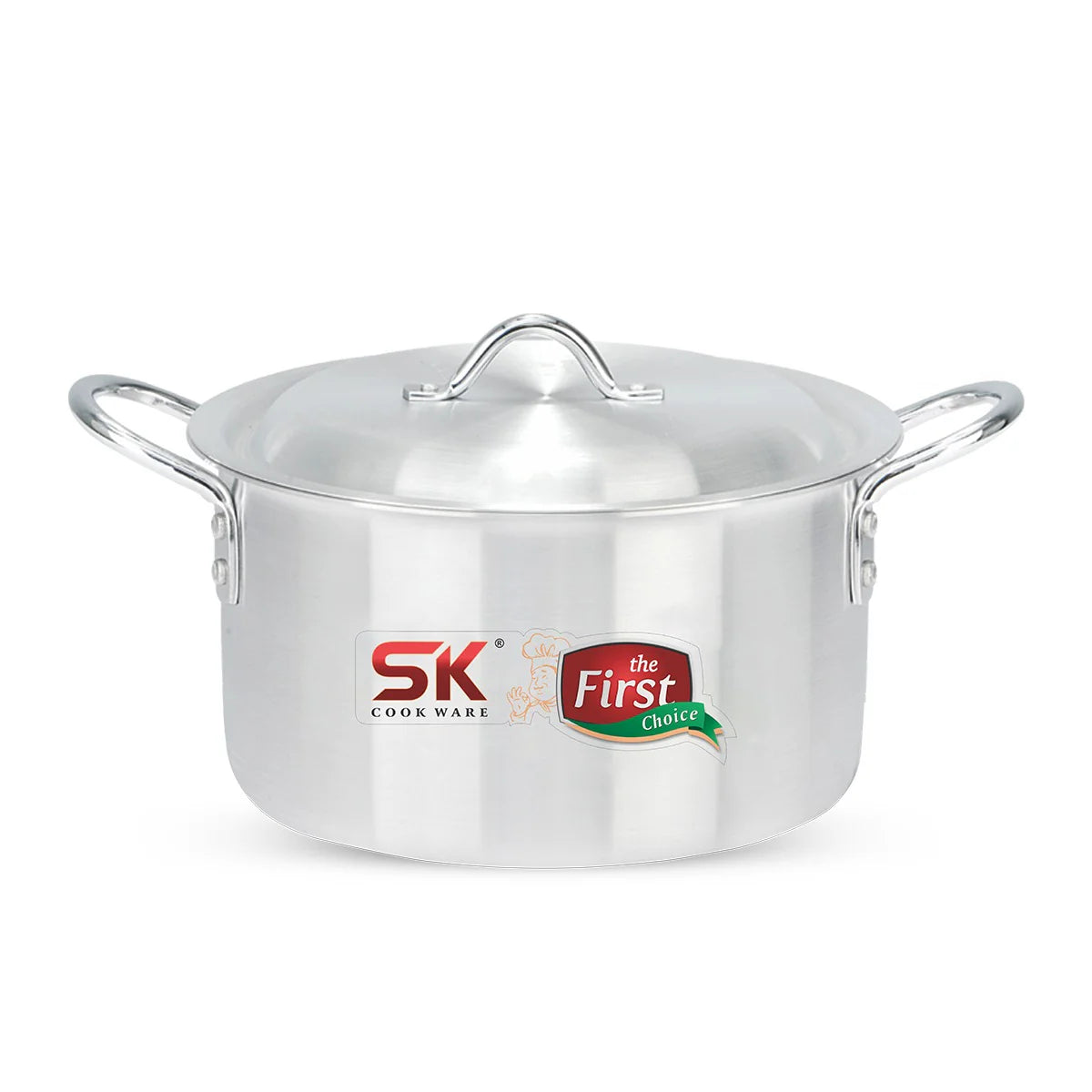 SK Cookware 15-Piece Aluminum Cookware Set - Bridal Gift Set with Wooden Spatulas