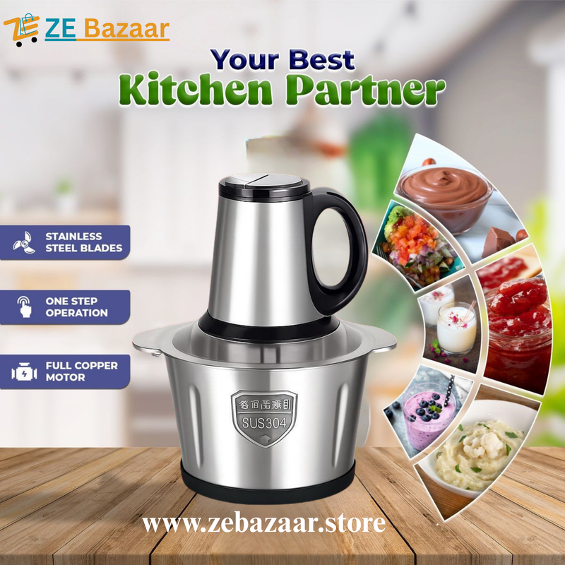 3L Electric Meat & Vegetable Chopper - Imported Quality