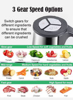 Zebazaar Electric Meat Chopper 500W with 3L stainless steel bowl and 4D blades