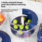 automatic fruit skin remover machine peeling a kiwi with stainless steel blade food grade www.zebazaar.store