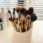 Rotating Makeup Brush Holder – Waterproof, 7 Slots