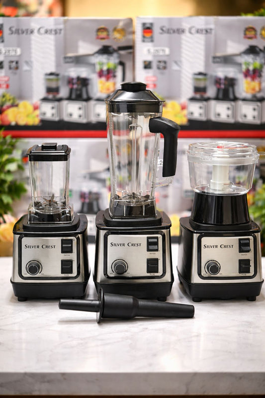 Silver Crest 3-in-1 blender and food processor 5500W with juicer grinder chopper attachments