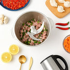 Zebazaar meat chopper with motor base, lid, and bowl 