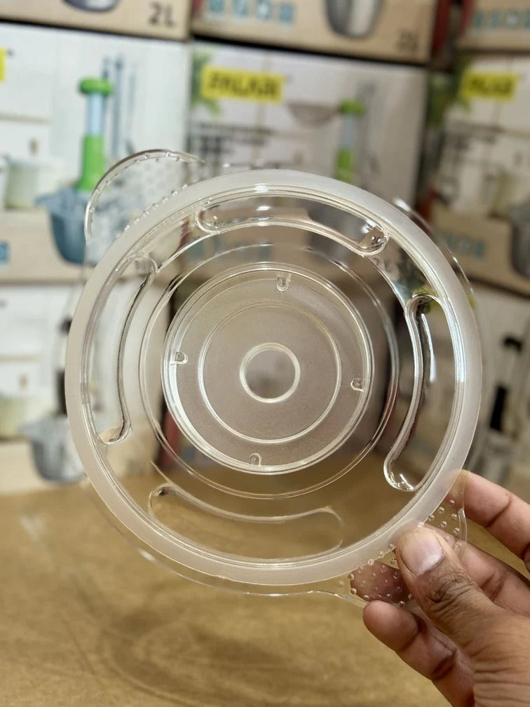 Vegetable Push Chopper with Stainless Steel Bowl 2.0 ltr