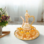 Luxury Turkish Arabic  Style Coffee\ Kahwa Cups - Zam zam Water  Set 6 Cups - Elegant Serving Set for Home & Gift