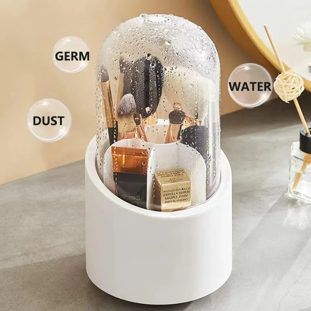 Rotating Makeup Brush Holder – Waterproof, 7 Slots
