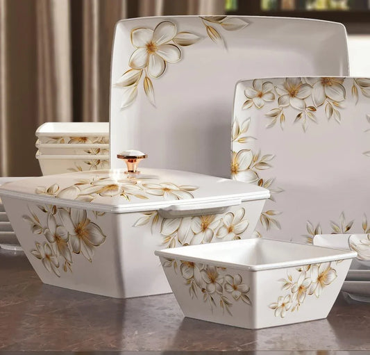 Heritage Double Glaze Dinner Set 88pcs