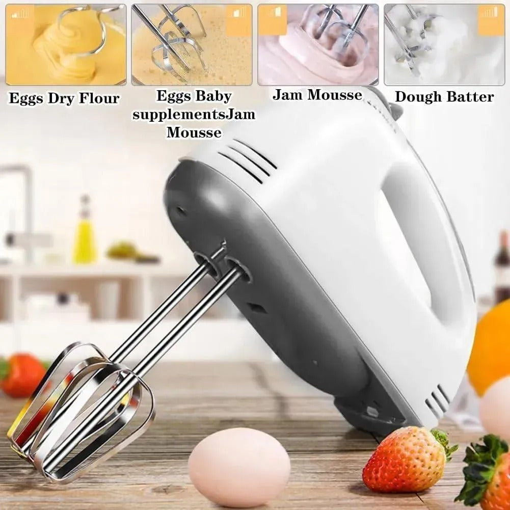 7-Speed Electric Hand Mixer – Beater & Cream Whisker Machine with Attachments