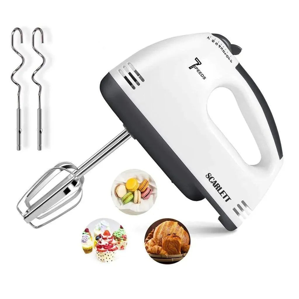 7-Speed Electric Hand Mixer – Beater & Cream Whisker Machine with Attachments