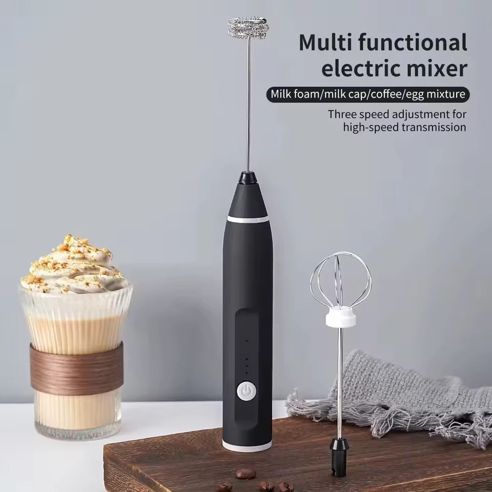 Rechargeable 2 in 1 Coffee & Egg Beater & Mixer Tool