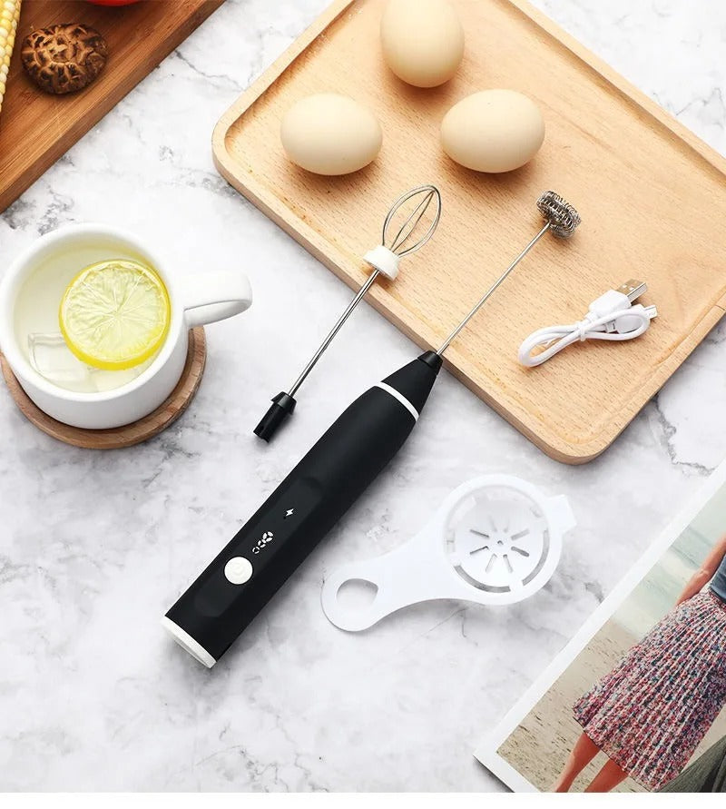 Rechargeable 2 in 1 Coffee & Egg Beater & Mixer Tool