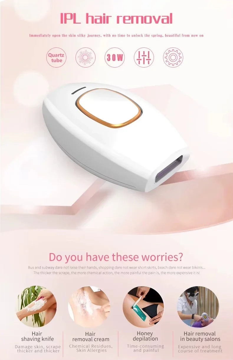 Permanent Hair Removal IPL - Hair Removal Laser Epilatorl Women