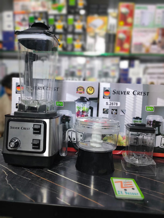 Silver Crest 3-in-1 blender and food processor 5500W with juicer grinder chopper attachments