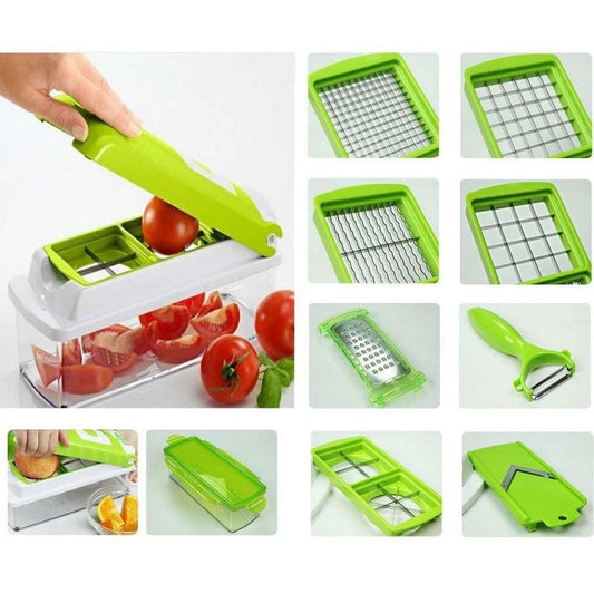 12 PCs Nicer Dicer & Slicer - Genius Chopper Nicer Dicer