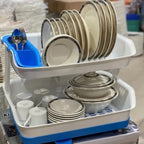 Double Layer Drainer Plate Stand - Storage Organizer Rack For Kitchen