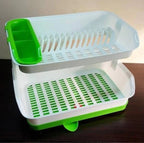 Double Layer Drainer Plate Stand - Storage Organizer Rack For Kitchen