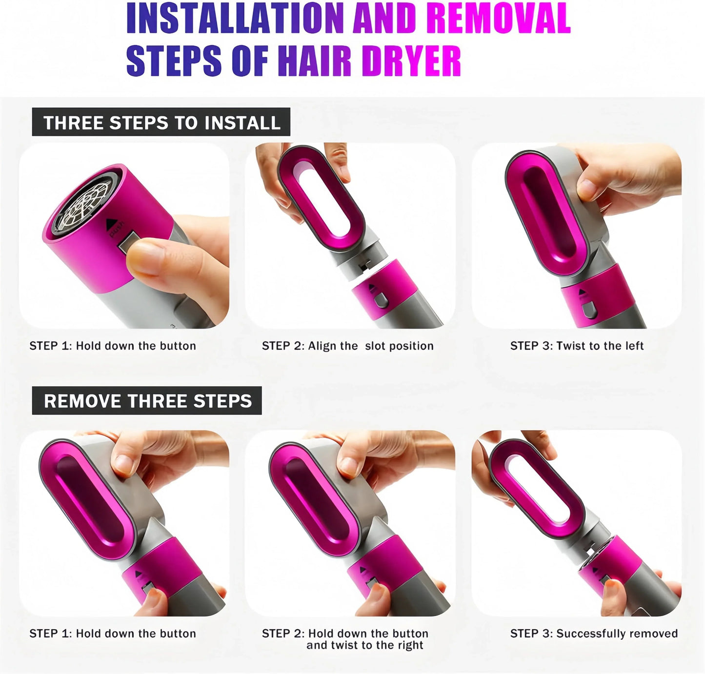 Professional 5-in-1 Hair Styler – Dryer, Curler & Straightener