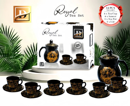 Dakanee 14-Piece Turkish Tea Set – Cups & Saucers