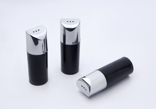 4 Piece Sugar Salt Pepper Shaker Set with Tray - Durable Unbreakable Kitchen Seasoning Set