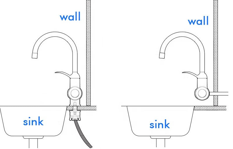 Electric Hot Water Faucet Tap with LED Digital Display - Russian Import