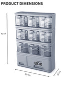 Spice Rack With Spice Jars & Spoons 9 X 1