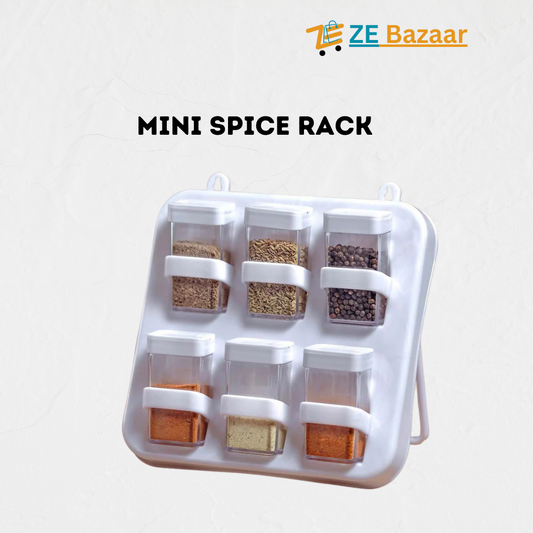 Mini Spice Rack Set – 6 Jars