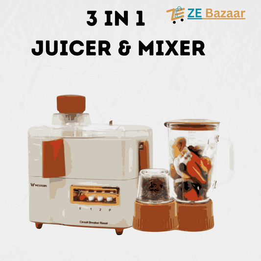 3-in-1 Juicer Machine – Heavy Motor, Pure Body