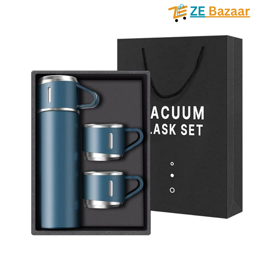 Stainless Steel Vacuum Flask Set With Cups 500ml