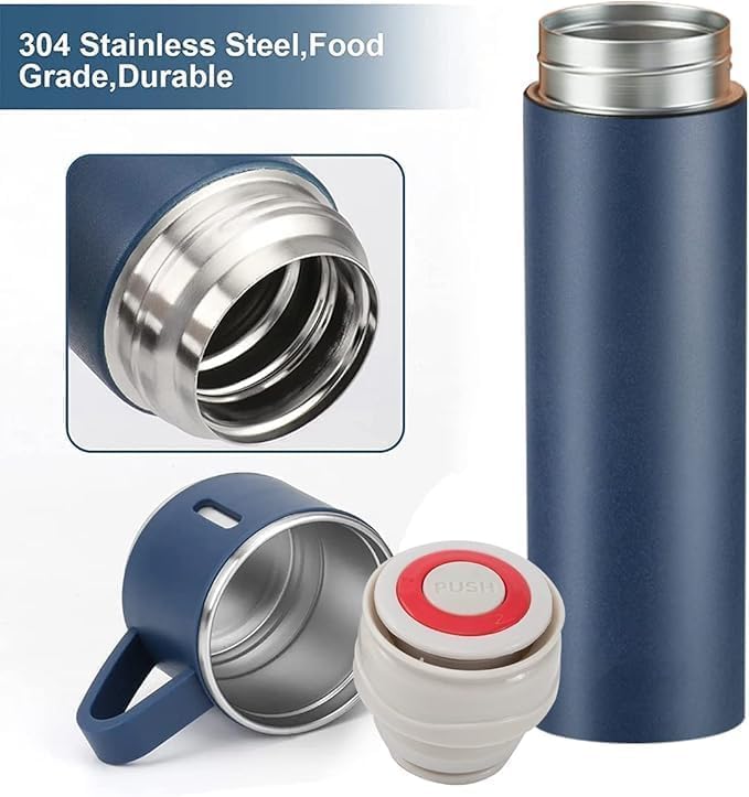Stainless Steel Vacuum Flask Set With Cups 500ml