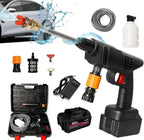Water pressure gun Zebazaar safely cleaning solar panels on a rooftop in Lahore – using 40 degree wide nozzle with low pressure mode
